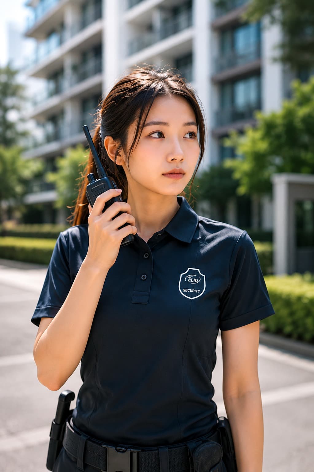 ELID female security officer at a residential property
